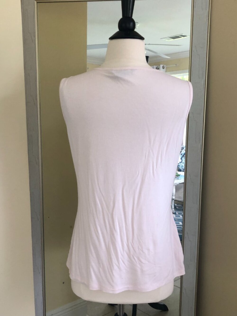 All Over Lace Pastel Pink Tank Top Medium - Picture 4 of 10